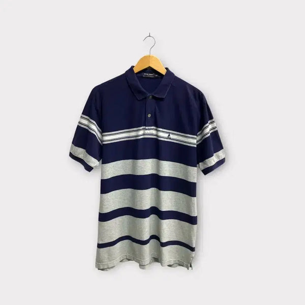 [BUNJANG] Beanpole Navy & Gray Stripe T-shirt L / 빈폴 네이비&그레이 스트라이프 티셔츠 L
