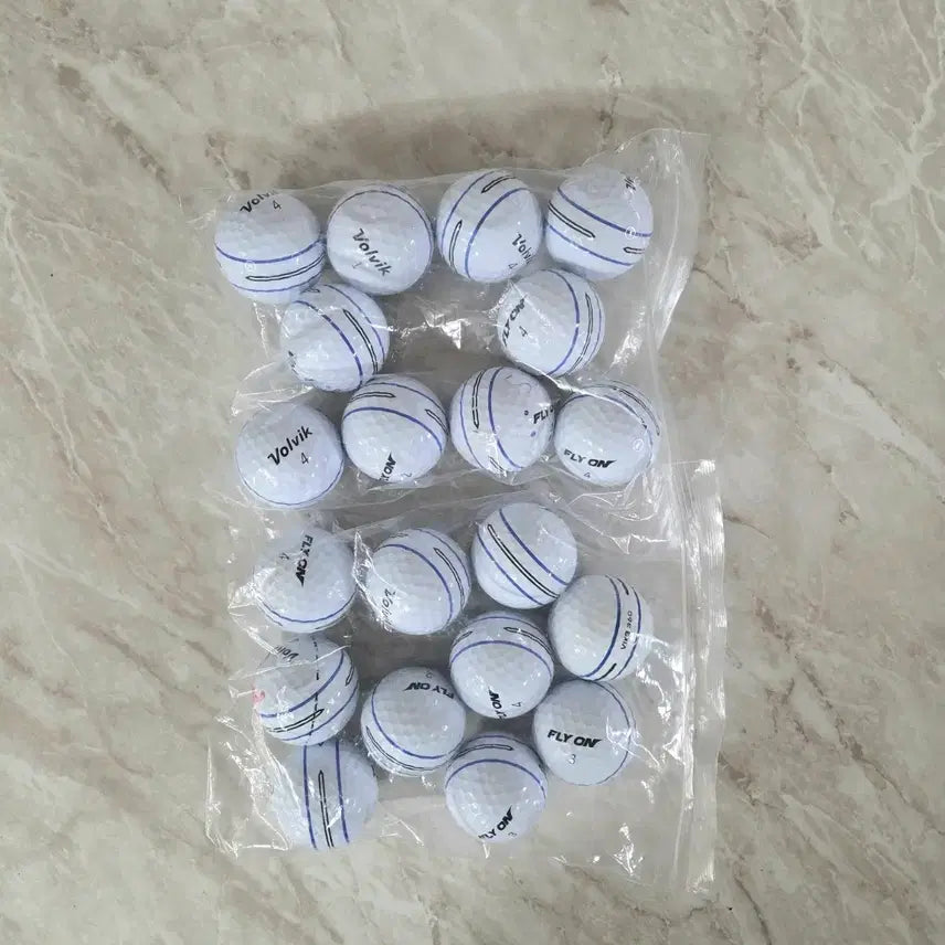 [BUNJANG] Volvik Flyon Line White Used Golf Balls (25-Pack) / 볼빅 플라이온 라인 화이트 로스트볼
