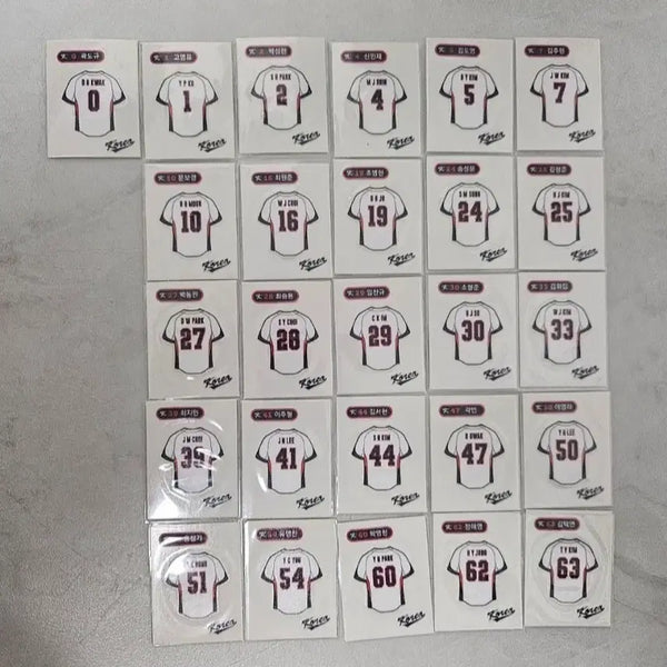[BUNJANG] KBO Team Uniform Stickers Bundle / kbo 크보 국대 26장 유니폼, 각 팀 유니폼 띠부씰 판매