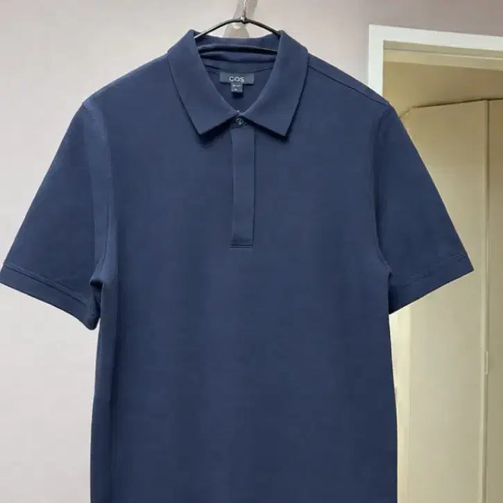 [BUNJANG] COS Navy Short Sleeve Polo T-Shirt / COS 반팔 카라 티셔츠 네이비