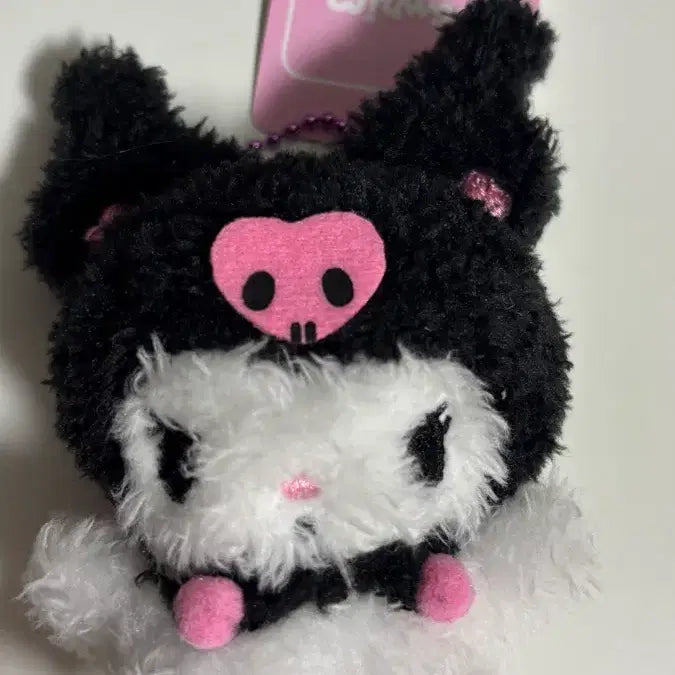 [BUNJANG] Sanrio Kuromi Fluffy Doll Keychain 8cm / 산리오 쿠로미 뽀송 인형 키링 8cm