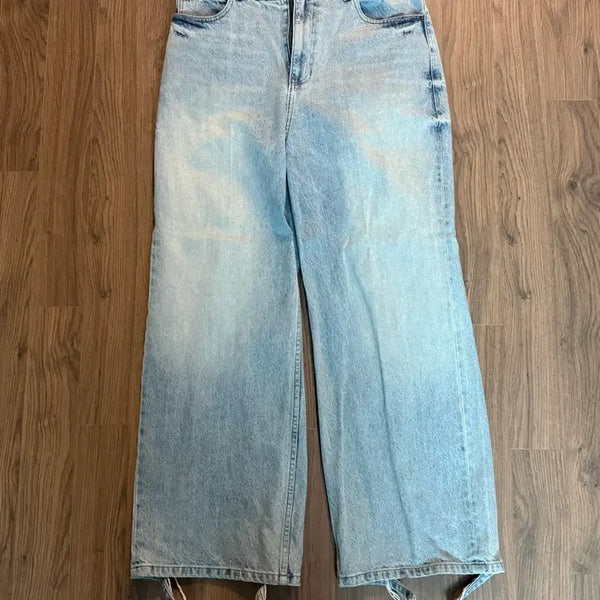 [BUNJANG] NOICE Damage Wide Denim Pants M / 노이스 데미지 와이드 데님 M