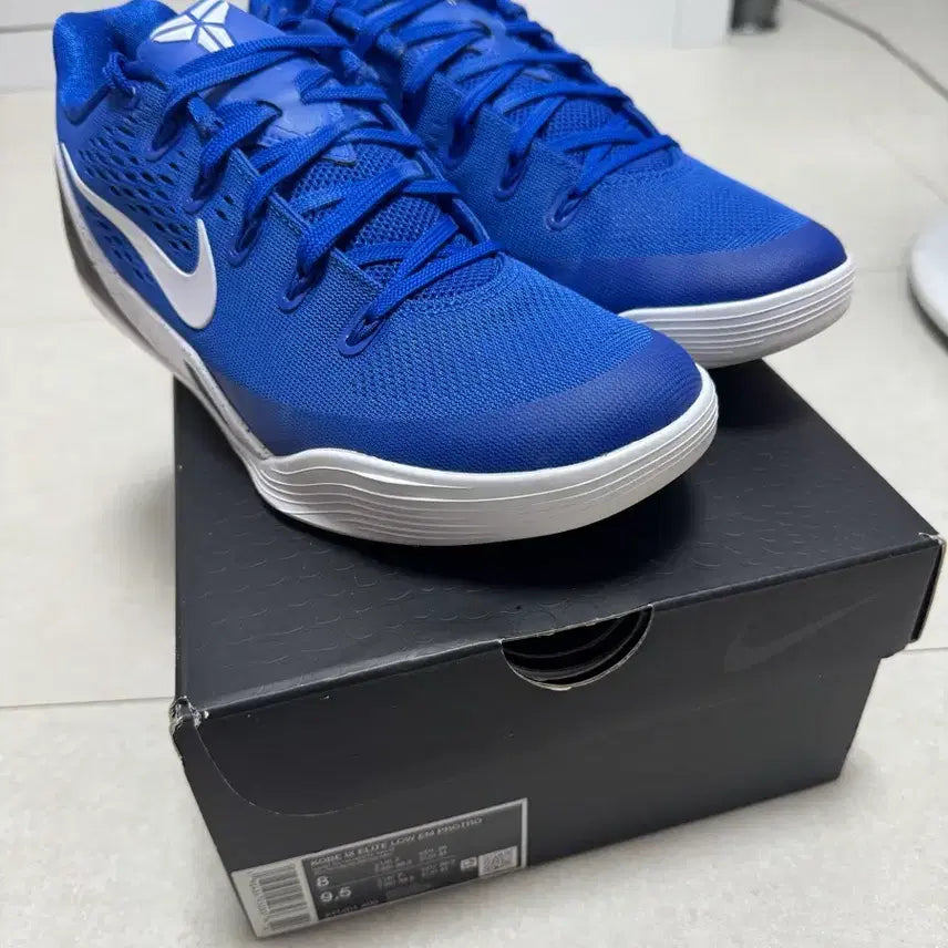 [BUNJANG] Nike Kobe 9 Elite Low Blue/White Basketball Shoes / 나이키 코비 9 엘리트 로우 블루/화이트