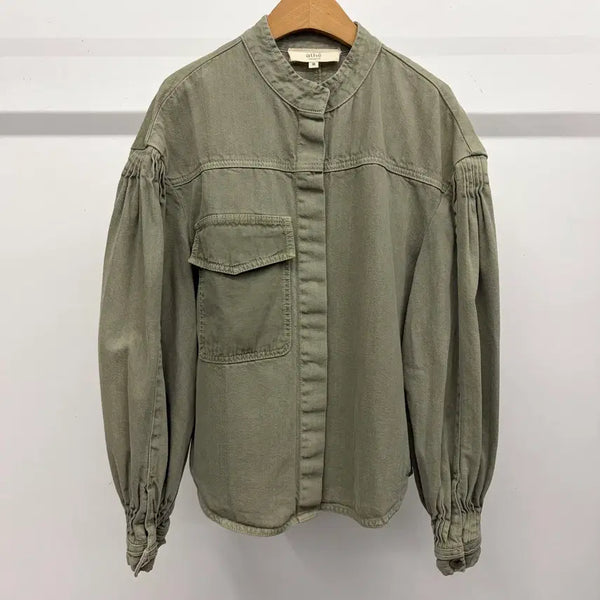 [BUNJANG] Atelier Vanessa Bruno Washed Shirring Shirt Jacket Size 36 / 아떼 바네사브루노 워시드 셔링 셔츠 자켓 36사이즈