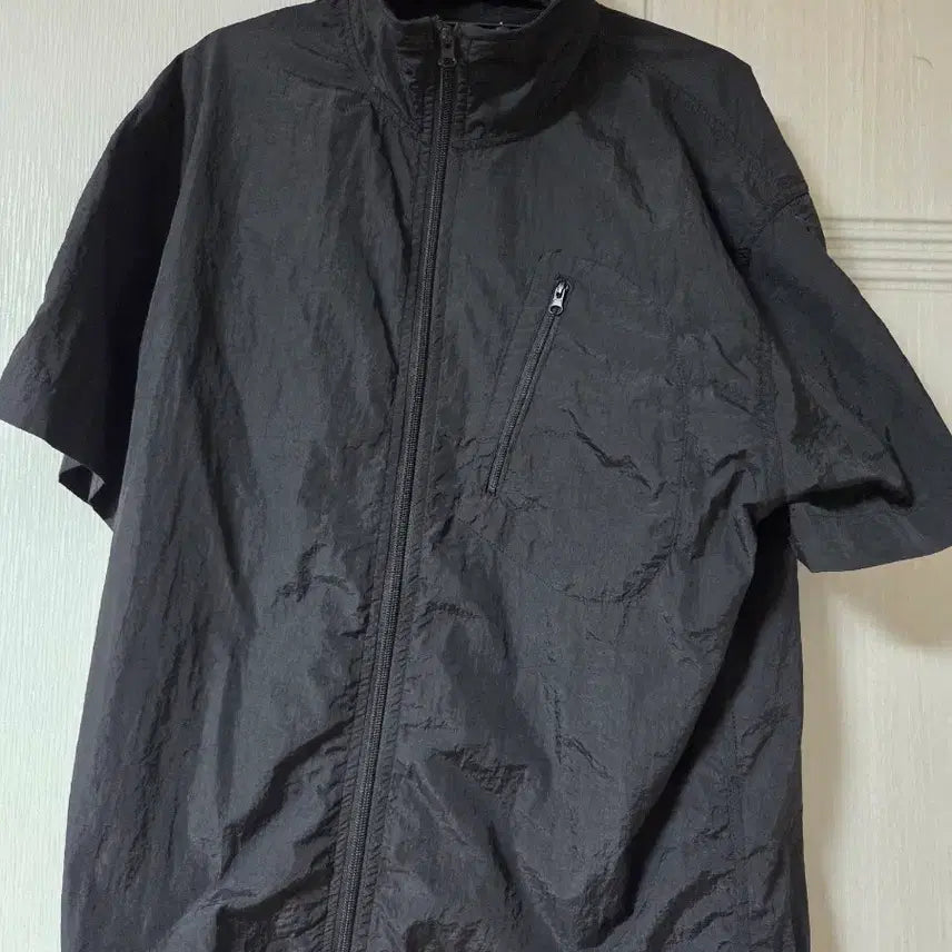 [BUNJANG] Partimento Nylon Half Zip-Up Shirt Black / 파르티멘토 나일론 하프 집업 셔츠 블랙