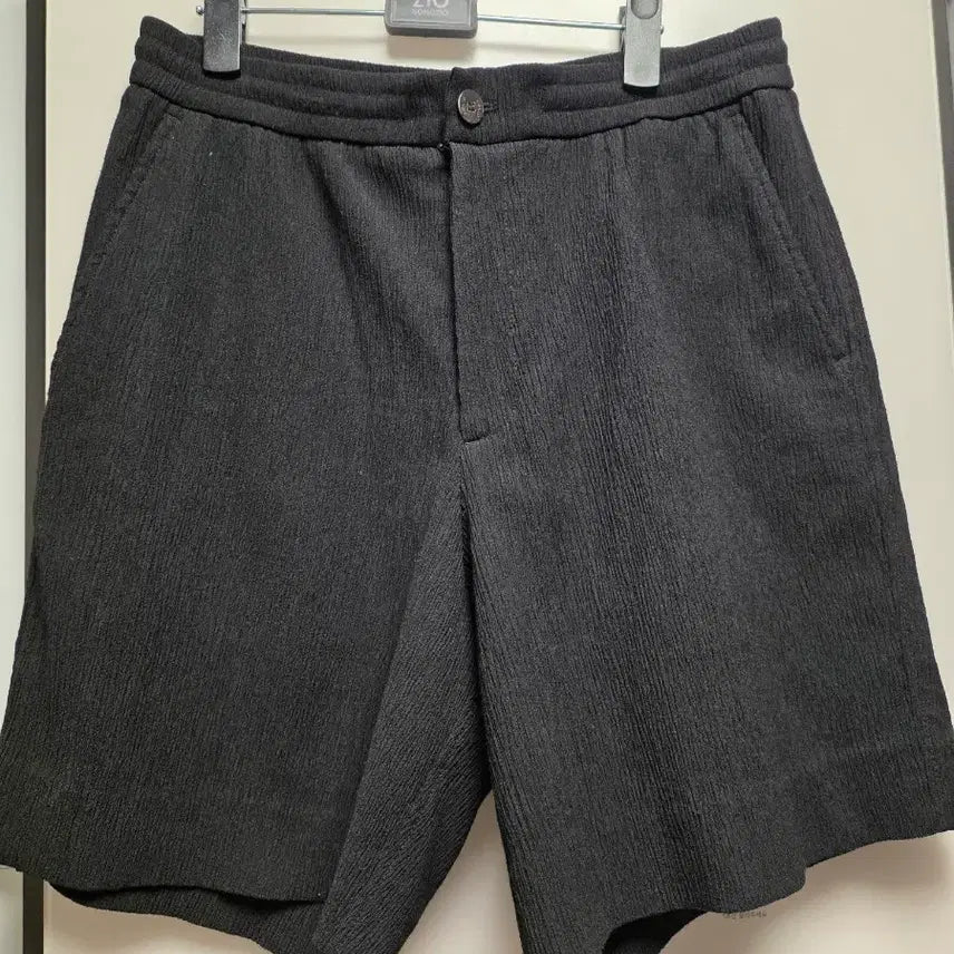 [BUNJANG] Solid Homme Crinkle Shorts Black Size 48 / 솔리드옴므 크링클 쇼츠(반바지) 48 사이즈 블랙