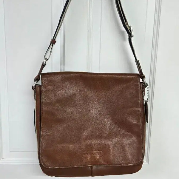 [BUNJANG] COACH Full Grain Leather Messenger Bag / COACH 코치 빈티지 풀그레인 레더 메신저백