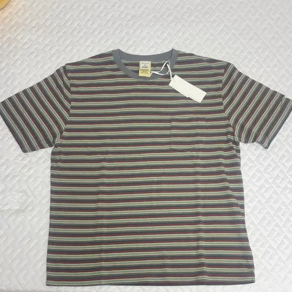 [BUNJANG] Kakhis Border T-Shirt Grey / (2) 카키스 보더 티셔츠 그레이