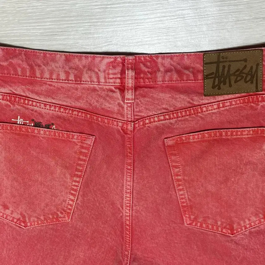 [BUNJANG] Stussy Double Dye Big Ol Jeans (Coral Pink) / Stussy Double Dye Big Ol Jeans 32~33인치