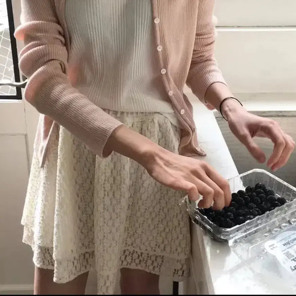 [BUNJANG] Archive J2U Vintage Lace Skirt (Cream) / 아카이브 제이투유 빈티지 레이스 스커트(크림)