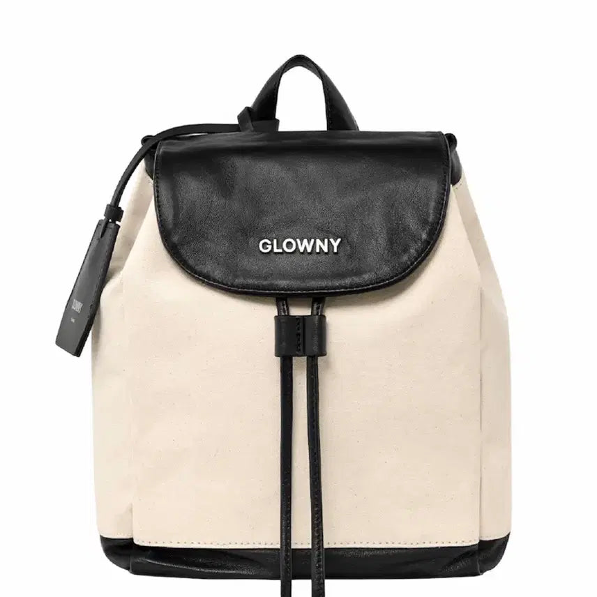 [BUNJANG] Glowny The Roof Bag (Natural) Canvas Leather Backpack / 글로니 백팩 THE ROOF BAG (NATURAL)