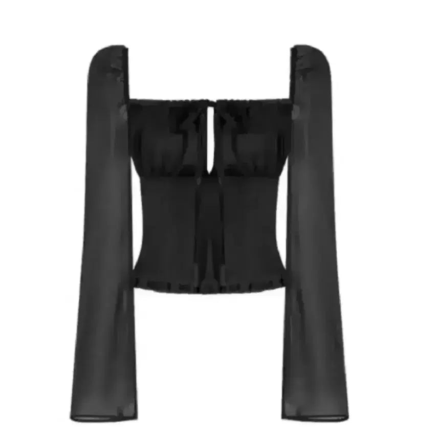 [BUNJANG] COAP Wornyblouse Black / 워니하우스 coap 코프 클리시어 워니블라우스 블랙