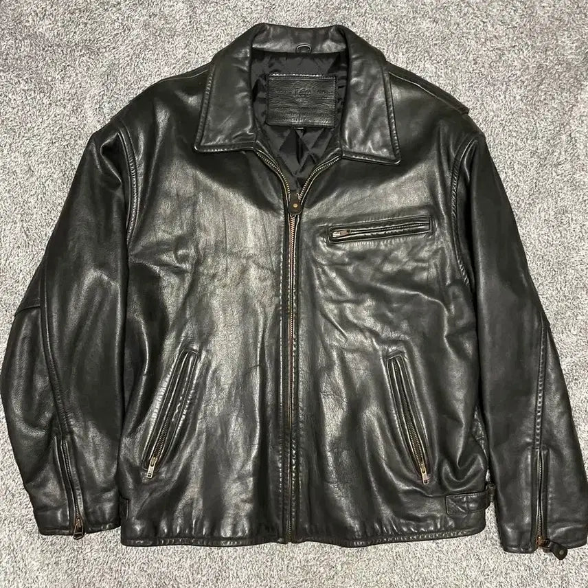 [BUNJANG] Lee Genuine Leather Jacket Size 105 / LEE 소가죽 자켓 105