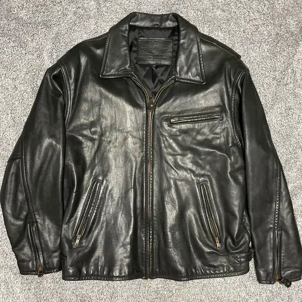[BUNJANG] Lee Genuine Leather Jacket Size 105 / LEE 소가죽 자켓 105