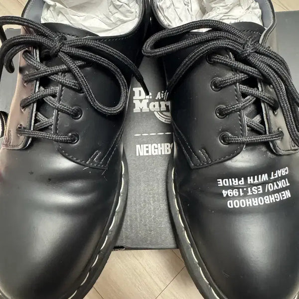 [BUNJANG] Dr. Martens x Neighborhood Smith Smooth Leather Black Shoes / [270]닥터마틴 네이버후드 스미스 스무스 레더 블랙