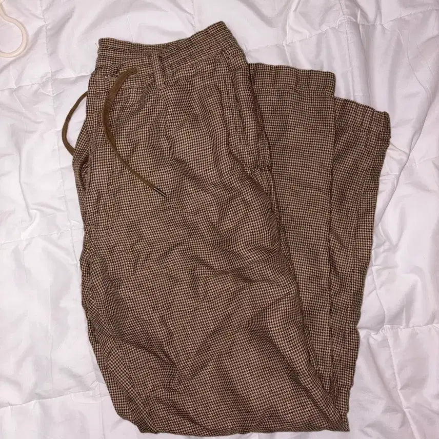 [BUNJANG] Polo Ralph Lauren Preppy Checkered Trousers Men's Pants Brown / 폴로랄프로렌 체크무늬 슬랙스 프렙스터 바지 남성 바지 브라운
