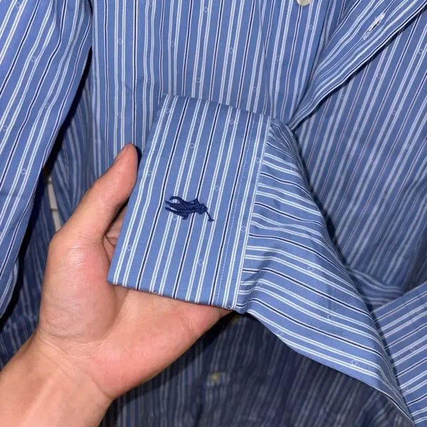 [BUNJANG] Polo Ralph Lauren Striped Shirt Blue / 폴로랄프로렌 스트라이프 셔츠 블루