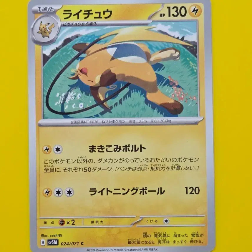 [BUNJANG] Pokemon Card Japanese Set SV5M Raichu / 포켓몬카드 sv5m 라이츄 일판