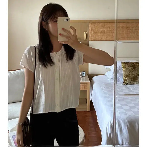 [BUNJANG] Benuet Molt Blouse White / 베뉴엣 Benuet  Molt Blouse White(새제품)