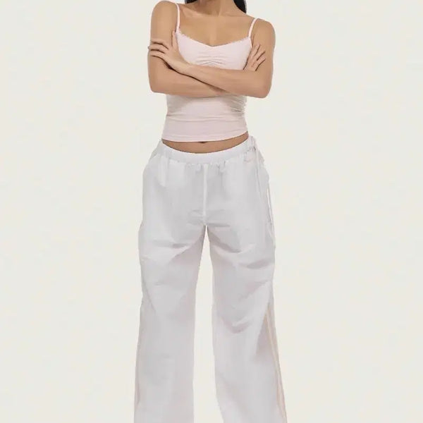 [BUNJANG] Cleacier Track Pants White / [미착용/클린걸 무드] 클리시어 트랙팬츠