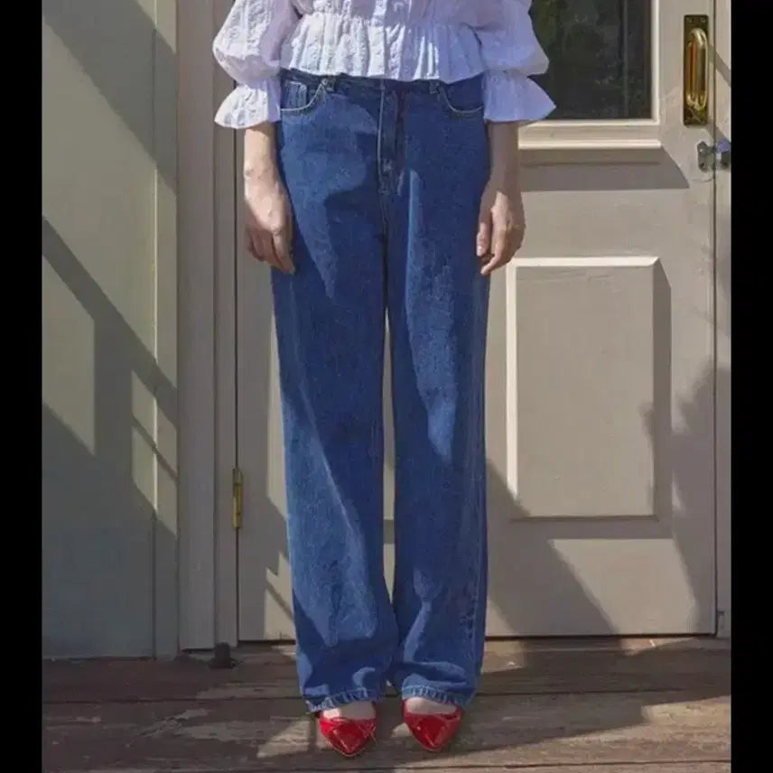 [BUNJANG] Without Summer High-Waisted Straight Fit Pants / 새상품 위드아웃썸머 하이웨스트바지