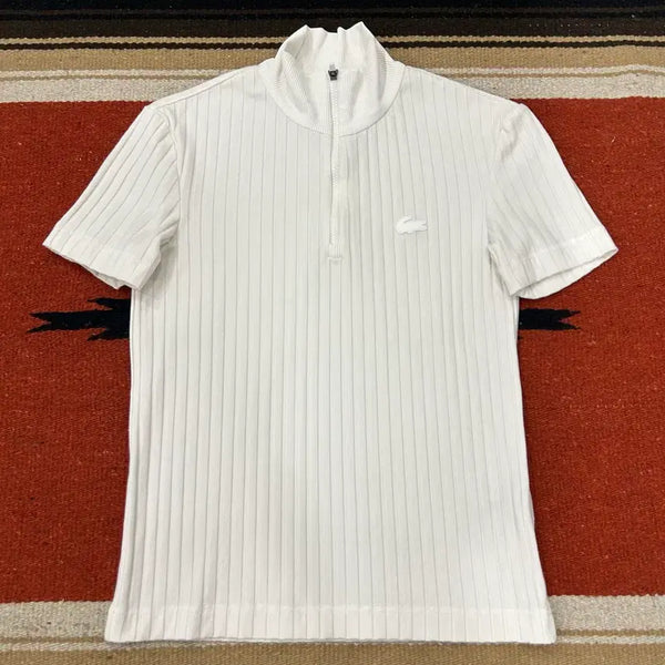 [BUNJANG] Lacoste Logo Zip Polo T-Shirt / 라코스테 로고 폴로 집업 티셔츠