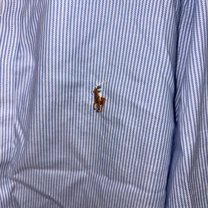[BUNJANG] Polo Ralph Lauren Blue Stripe Oxford Shirt / 폴로 랄프로렌 셔츠 블루 스트라이프