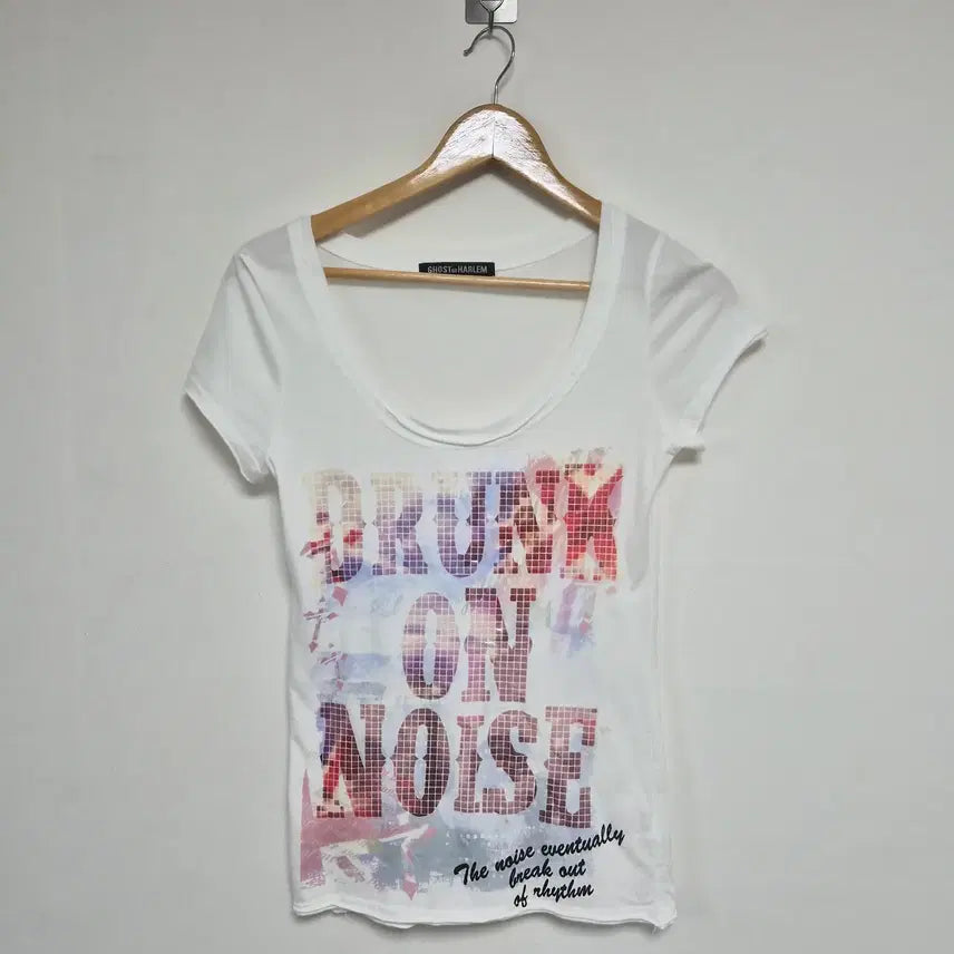 [BUNJANG] Ghost of Harlem Y2K Mosaic Bead Short Sleeve T-Shirt / 고스트오브할렘 Y2K 모자이크비즈 반팔티셔츠 F T-221