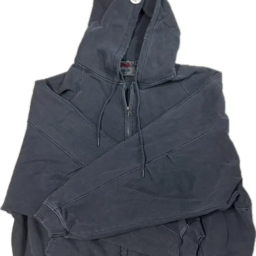 [BUNJANG] Beyond Closet N Archive Art Detail Hoodie Zip-up Charcoal Grey L / 비욘드클로젯 디테일 후드 집업 차콜 그레이 [L]