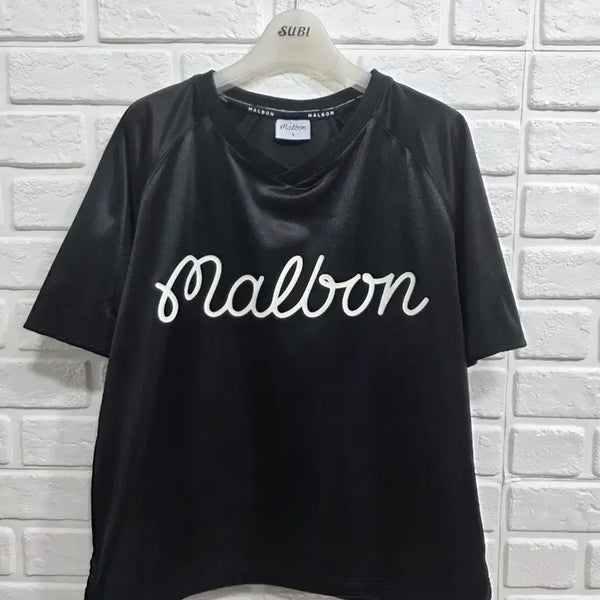 [BUNJANG] Malbon Golf 2022 Women's Cropped Shirt (Size 90) / 2022년 정품 말본골프 크롭셔츠 90