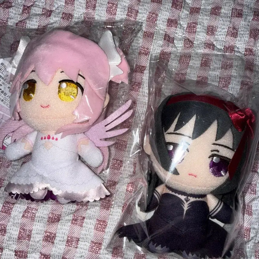 [BUNJANG] Puella Magi Madoka Magica Madoka & Homura Chibi Plush Keychain Bundle Set / [일괄] 마법소녀 마도카 마기카 마마마 마도카 호무라 치비누이 키링