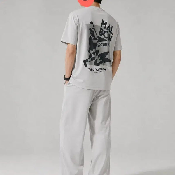[BUNJANG] Malbon Golf Short Sleeve T-Shirt (Light Grey) M / 말본 골프 반팔 티셔츠 (연그레이) 판매 사이즈 (M)