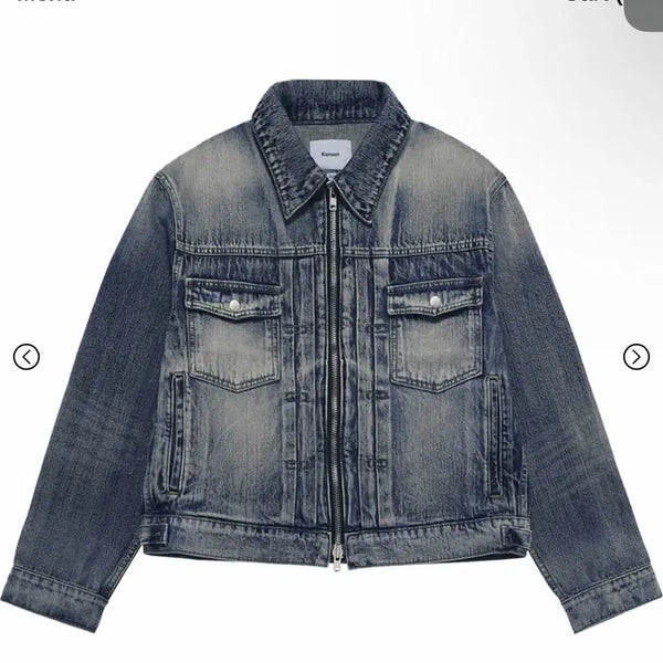 [BUNJANG] Kamien Crop Trucker Denim Jacket Size 1 / 카미엔 크롭 트러커 데님자켓 1사이즈 판매 리퍼브 x