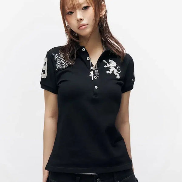 [BUNJANG] Skizm Inducing Pique Polo T-Shirt Short Sleeve Joo Young Collaboration / 스키즘인듀싱 카라티 폴로 티셔츠 반팔 주영 콜라보