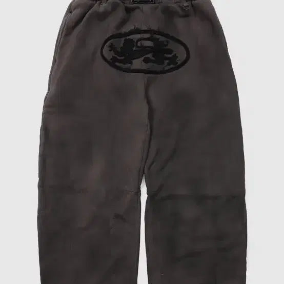 [BUNJANG] Badblood Lion Patch 2-Way Curved Jogger Pants Charcoal / [원가_159,000] XXS - 라이온 패치 2 Way 커브드 조거