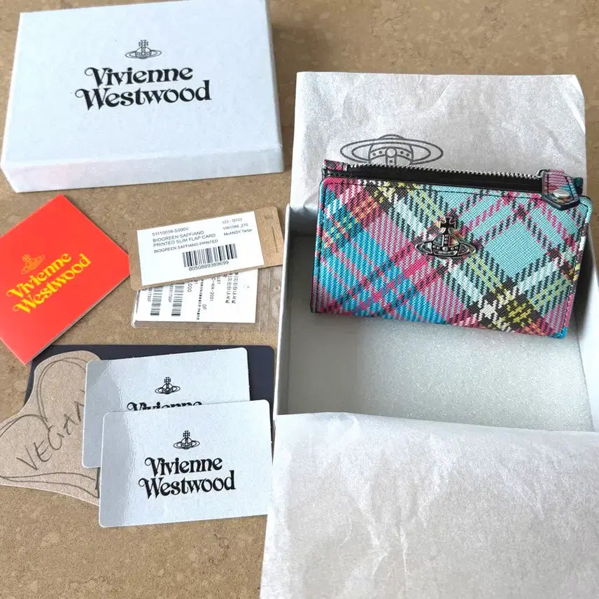 [BUNJANG] Vivienne Westwood Check Card Holder / (새상품) (풀박스) 비비안웨스트우드 체크 카드지갑