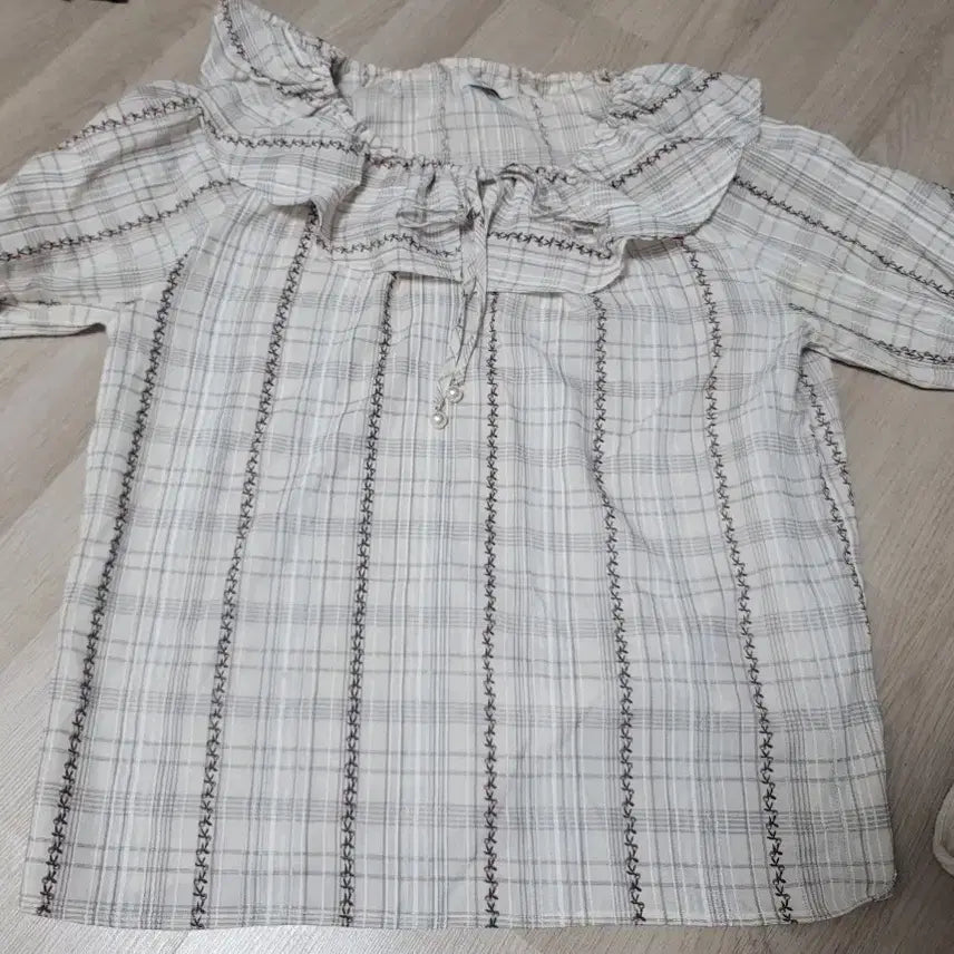[BUNJANG] Vintage Mori Frill Blouse, Vest, Cardigan, Skirt Set / 빈티지 셋업 모리 프릴 블라우스 베스트 가디건 스커트