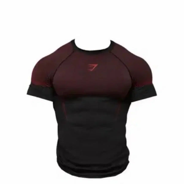 [BUNJANG] Gymshark Onyx V5 Logo T-Shirt (Black/Carmine Red) - Size M / [새상품] M 짐샤크 오닉스 레드 반팔