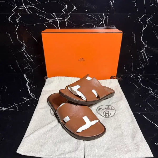 [BUNJANG] Hermes Izmir 42 Brown Sandals / 에르메스 이즈미르 42 브라운 새상품급