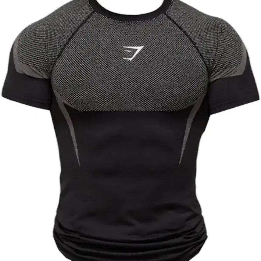 [BUNJANG] Gymshark Onyx V5 Logo T-Shirt Black/Light Grey - Size M / [새상품] M 짐샤크 오닉스 블랙 반팔