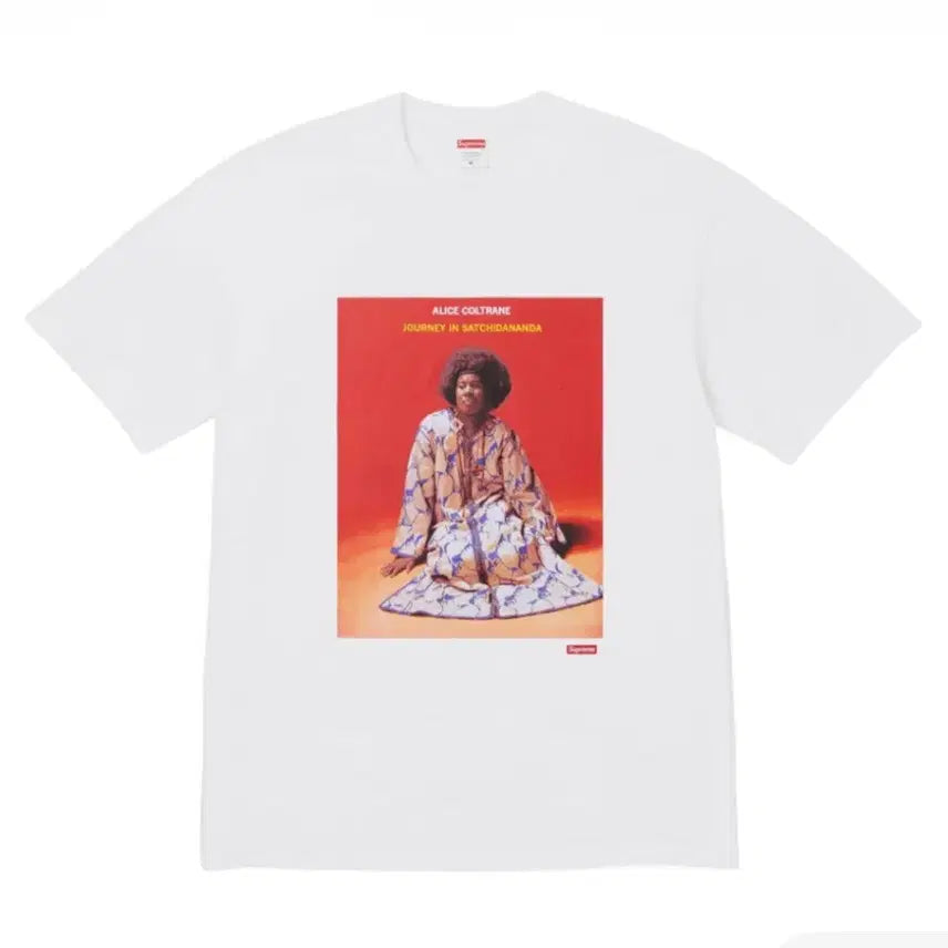 [BUNJANG] Supreme Alice Coltrane Album Cover Art T-Shirt White L / 슈프림 사치다난다 반팔티 화이트 L