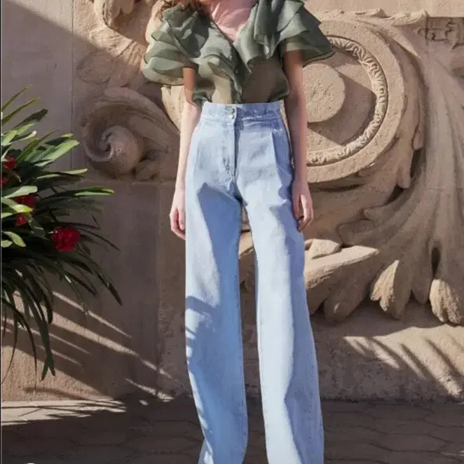[BUNJANG] Objet Wide Leg Denim Pants / 오브제 와이드 팬츠 데님 66