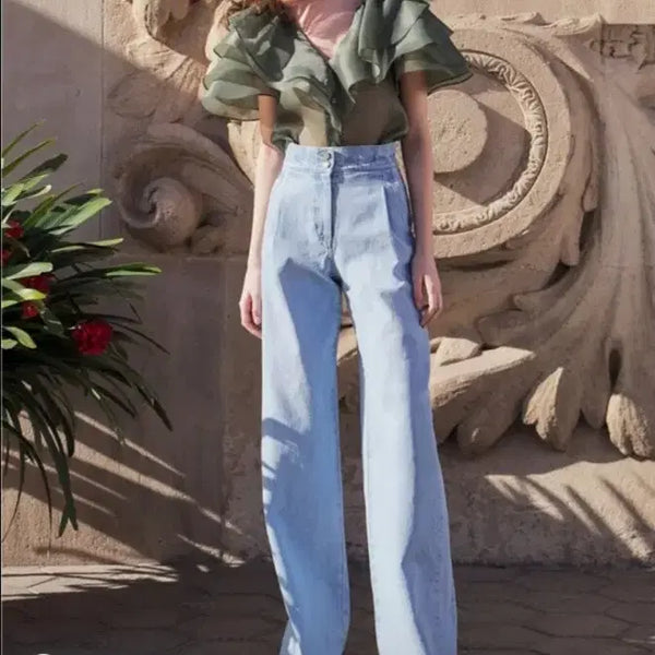 [BUNJANG] Objet Wide Leg Denim Pants / 오브제 와이드 팬츠 데님 66