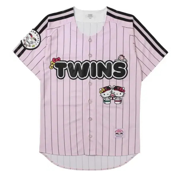 [BUNJANG] Kids LG Twins x Hello Kitty Uniform Pink/Black / 키즈 LG 트윈스 x 헬로 키티 유니폼 핑크 블랙
