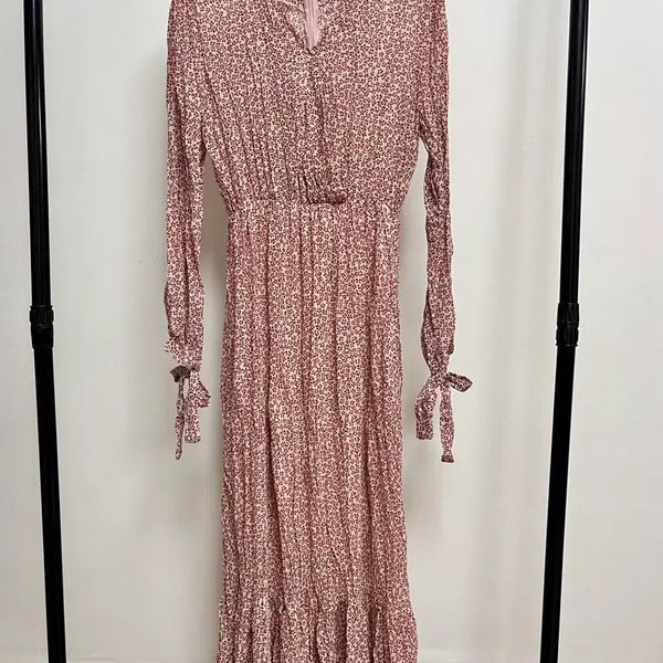 [BUNJANG] Floral Long Sleeve Maxi Dress / 잔꽃 긴팔 롱 원피스