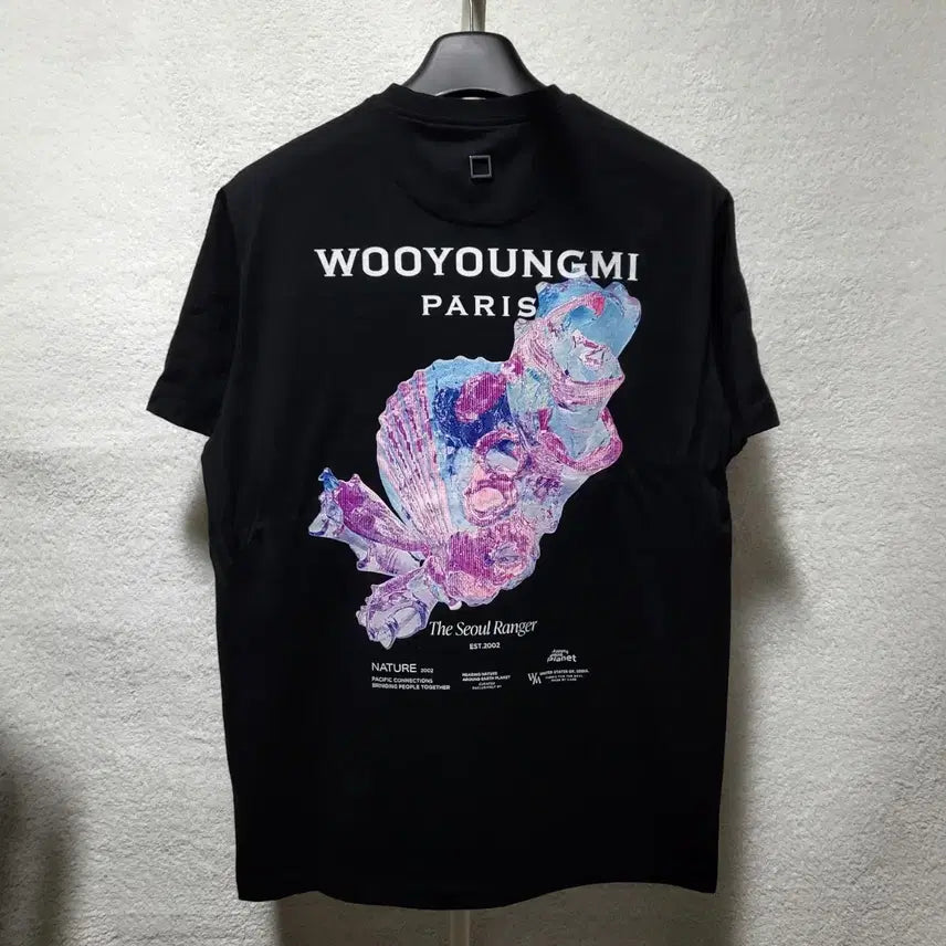 [BUNJANG] Wooyoungmi 3D Coral Back Logo Short Sleeve T-shirt Size 46 / [신형/새상품급] 46 / 25SS 우영미 3D 코랄 백로고 반팔티