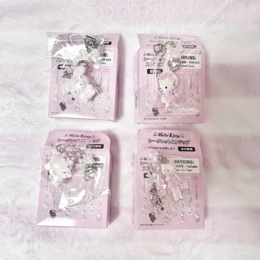 [BUNJANG] Hello Kitty Angel & Devil Rabbit Long Leg Strap Keychain Plush / 헬로키티 천사 악마 토끼 카츄사 롱다리 스트랩 키링 인형 마이멜로디