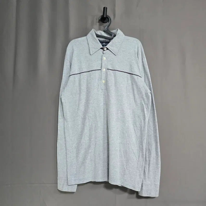 [BUNJANG] American Eagle Long Sleeve Polo Shirt Grey L / No.114 아메리칸 이글 롱 슬리브 카라티 긴팔 그레이