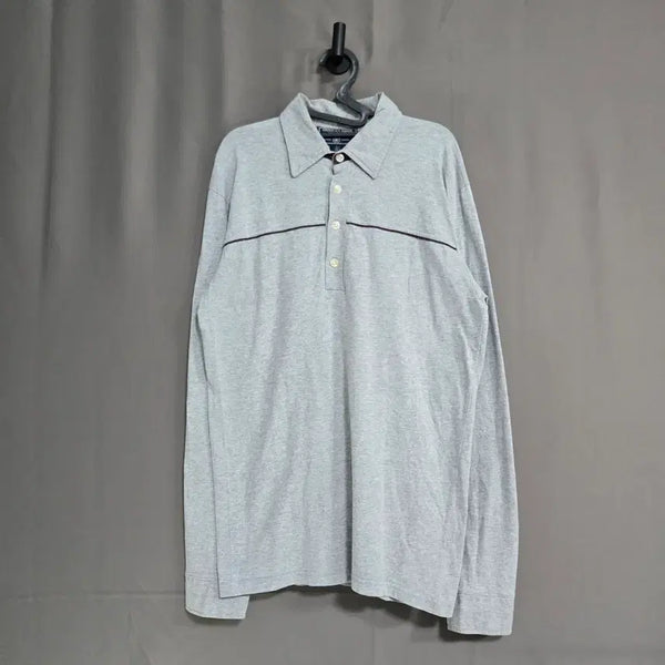 [BUNJANG] American Eagle Long Sleeve Polo Shirt Grey L / No.114 아메리칸 이글 롱 슬리브 카라티 긴팔 그레이