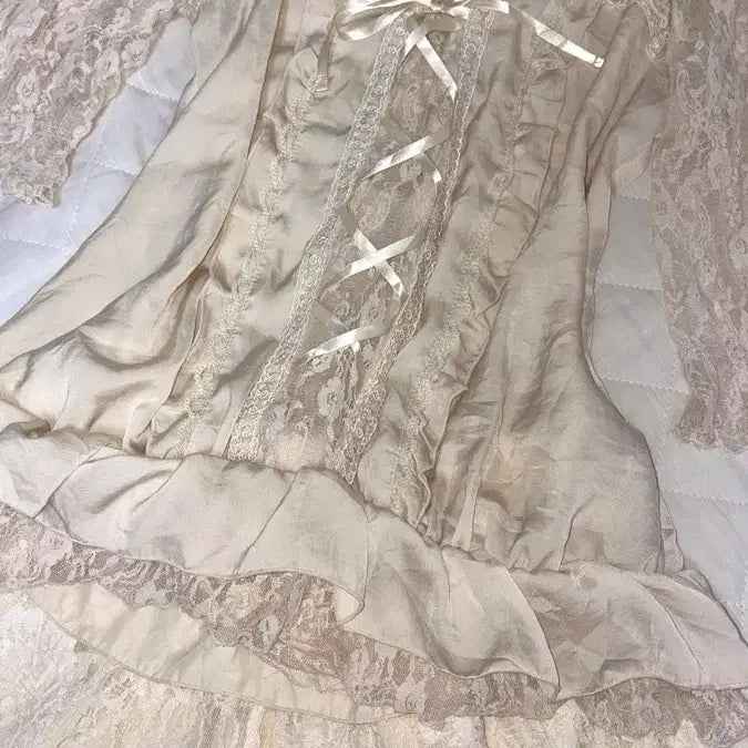 [BUNJANG] Axes Femme Ivory Fairy Lace Coordi Set / 빈티지 페어리 아이보리 레이스 코디세트 엑시즈팜 모리